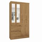 Guarda Roupa Armário Roupeiro Maragogi Quarto 4 Portas Espelh