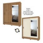 Guarda Roupa Armário Roupeiro Quarto 2 Portas Espelho 2 Gavet