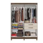 Guarda Roupa Armário Roupeiro Quarto 6 Portas Espelho 2 Gavet