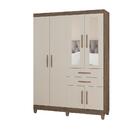 Guarda Roupa Armário Roupeiro Quarto 6 Portas Espelho 2 Gavet