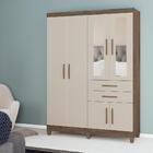 Guarda Roupa Armário Roupeiro Quarto 6 Portas Espelho 2 Gavet