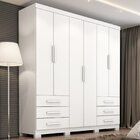 Guarda Roupa Artico 6 Portas 6 Gavetas Yescasa Branco Absoluto
