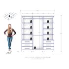 Guarda Roupa Artico 6 Portas 6 Gavetas Yescasa Branco Absoluto