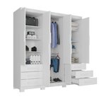 Guarda Roupa Artico 6 Portas 6 Gavetas Yescasa Branco Absoluto