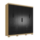 Guarda Roupa Artico 6 Portas 6 Gavetas Yescasa Freijo / Preto