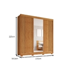 Guarda-roupa Atenas Com Espelho 6 Portas 4 Gavetas Salleto Ci