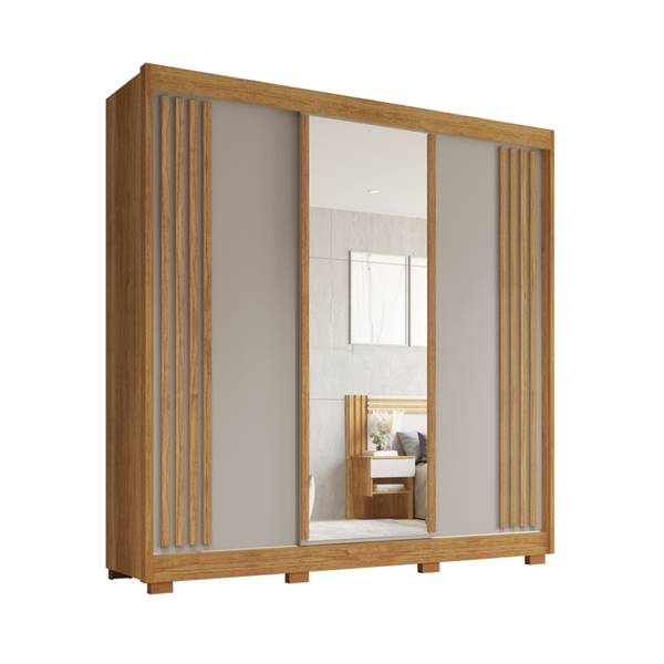 Guarda-roupa Atenas Com Espelho 6 Portas 4 Gavetas Salleto Ci