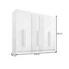 Guarda Roupa Athos Casal Ripado 6 Portas 7 Gavetas D Doro Cor