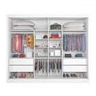 Guarda-roupa Atlanta 2 Portas 4 Gavetas Com Espelho Ripado 10