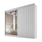 Guarda-roupa Atlanta 2 Portas 4 Gavetas Com Espelho Ripado 10