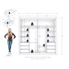 Guarda Roupa Atlantico 2 Portas 6 Gavetas Yescasa Freijo / Pr