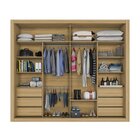 Guarda Roupa Atlantico 2 Portas 6 Gavetas Yescasa Freijo / Pr