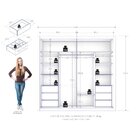 Guarda Roupa Atlantico 2 Portas 6 Gavetas Yescasa Nogueira