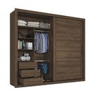 Guarda Roupa Atlantico 2 Portas 6 Gavetas Yescasa Nogueira