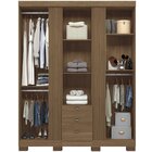 Guarda-roupa Aurora 03 Portas Com Pés Jatoba