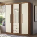 Guarda Roupa Aurora 3.3 Ripado 3 Portas E 3 Gavetas Com Espel