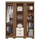 Guarda Roupa Aurora 3.3 Ripado 3 Portas E 3 Gavetas Com Pés -