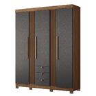 Guarda Roupa Aurora 3.3 Ripado 3 Portas E 3 Gavetas Com Pés -