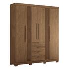 Guarda Roupa Aurora 4.4 Ripado 4 Portas E 4 Gavetas Com Pés -