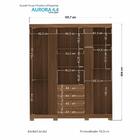 Guarda Roupa Aurora 4.4 Ripado 4 Portas E 4 Gavetas Com Pés -
