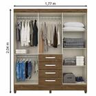 Guarda Roupa Avai 6 Portas 4 Gavetas Castanho Wood