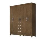 Guarda Roupa Avai 6 Portas 4 Gavetas Castanho Wood