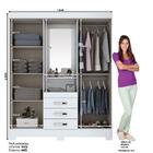 Guarda-roupa B24 04 Portas E 03 Gavetas Briz - Branco