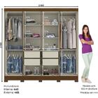 Guarda Roupa B51 08 Portas 04 Gavetas - Briz - Castanho