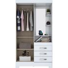 Guarda-roupa B64 02 Portas 03 Gavetas Briz - Branco/branco/ro