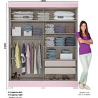 Guarda-roupa B66 02 Portas Deslizantes 02 Gavetas Briz - Bran