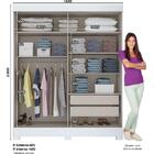 Guarda-roupa B66 02 Portas Deslizantes 02 Gavetas Briz - Bran