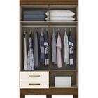 Guarda-roupa Be12 04 Portas 02 Gavetas Briz - Castanho/off Wh