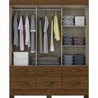 Guarda Roupa Be21 03 Portas 06 Gavetas - Briz - Castanho/cast