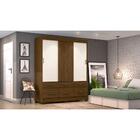 Guarda Roupa Be21 03 Portas 06 Gavetas - Briz - Castanho/cast