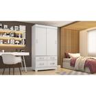 Guarda Roupa Be25 02 Portas 04 Gavetas - Briz - Branco/branco