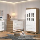 Guarda-roupa Bebê 2 Portas 3 Gavetas Katatau  Branco Brilho C