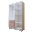 Guarda-roupa Bebê Escotilha 4 Portas 3 Gavetas Branco/rosa -