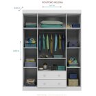 Guarda Roupa Bebê Infantil 4 Portas 2 Gavetas 100% Mdf Elisa