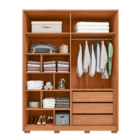 Guarda-Roupa 4 Portas Bege Madrid Caemmun 231,3x178,5x58,5cm