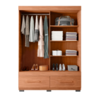 Guarda Roupa 2 Portas Bege Smart Caemmun 187x136,2x46,2cm