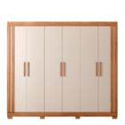 Guarda Roupa 6 Portas Bege Zeus Caemmun 207,2x230x47,5cm