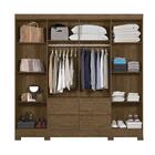 Guarda Roupa Belem 8 Portas 4 Gavetas Castanho Wood