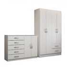 Guarda-roupa Bella 4 Portas 2 Gavetas Com Cômoda 2 Portas 5 G