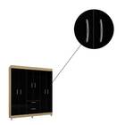Guarda Roupa Berlim 6 Portas Damasco Preto Bnn Decor