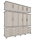 Guarda Roupa Berlim Quarto Casal 5 Portas 12 Gavetas Com Male