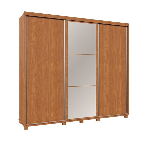 Guarda Roupa Berlin C/espelho Para Quarto De Casal Fenix