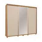 Guarda Roupa Berlin C/espelho Porta De Correr Pés Madeira Cin