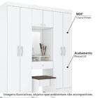 Guarda Roupa Betim Com 6 Portas Flex - Branco
