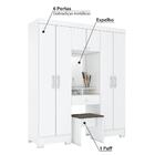 Guarda Roupa Betim Com 6 Portas Flex - Branco