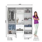 Guarda Roupa Betim Com 6 Portas Flex - Branco/rosa